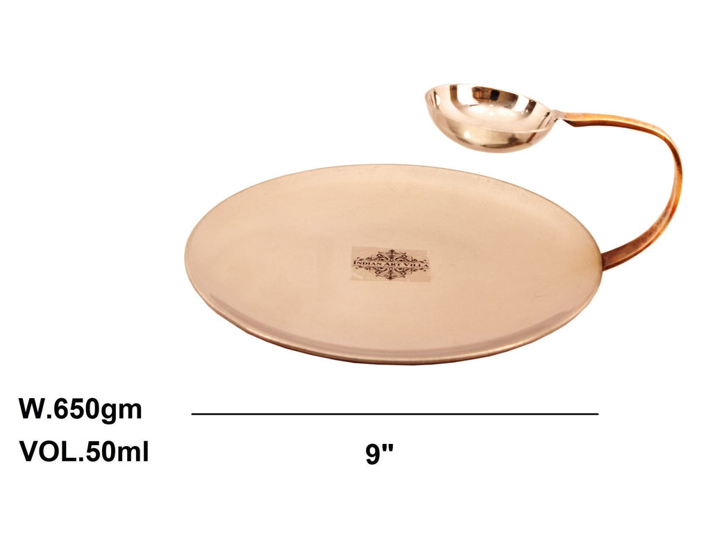 Steel Copper Tawa with Attach Bowl